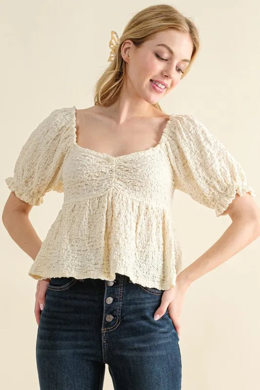 And The Why Lovely Textured And Smocked Top 2