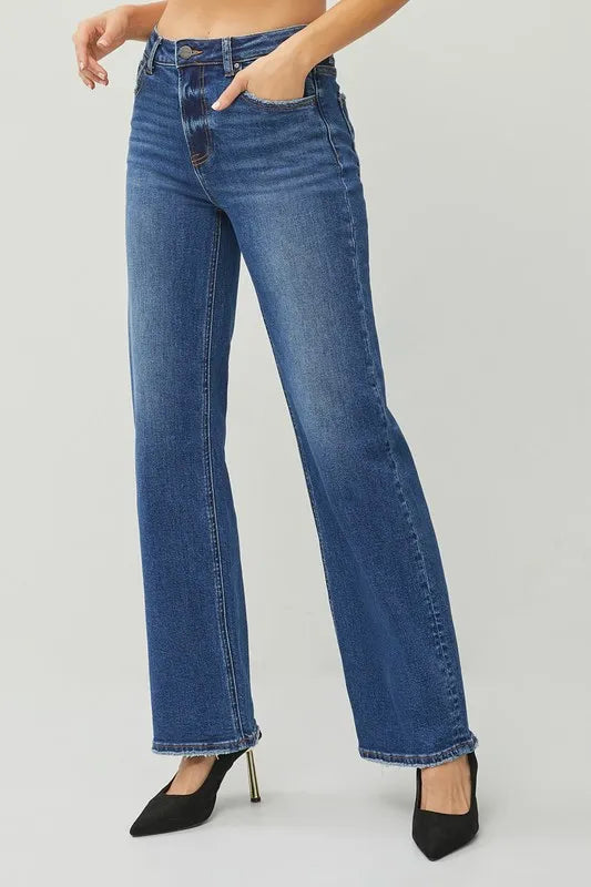 Dark Risen High Rise Straight Jeans 2