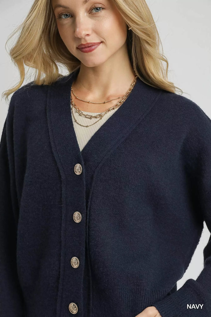 Umgee Button Front Knit Cardigan