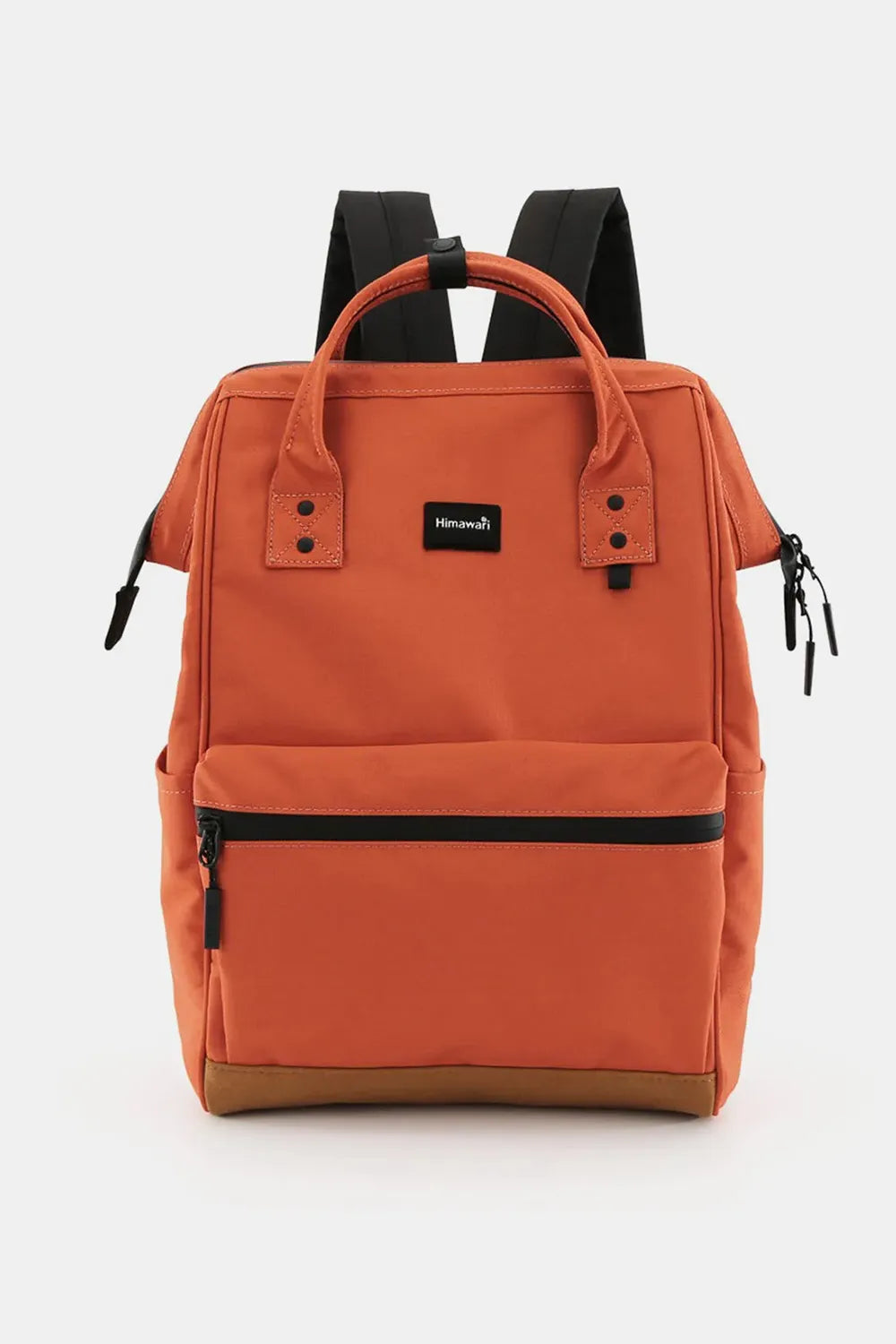 Orange Himawari Waterproof Canvas Travel Backpack Bag With Usb Port