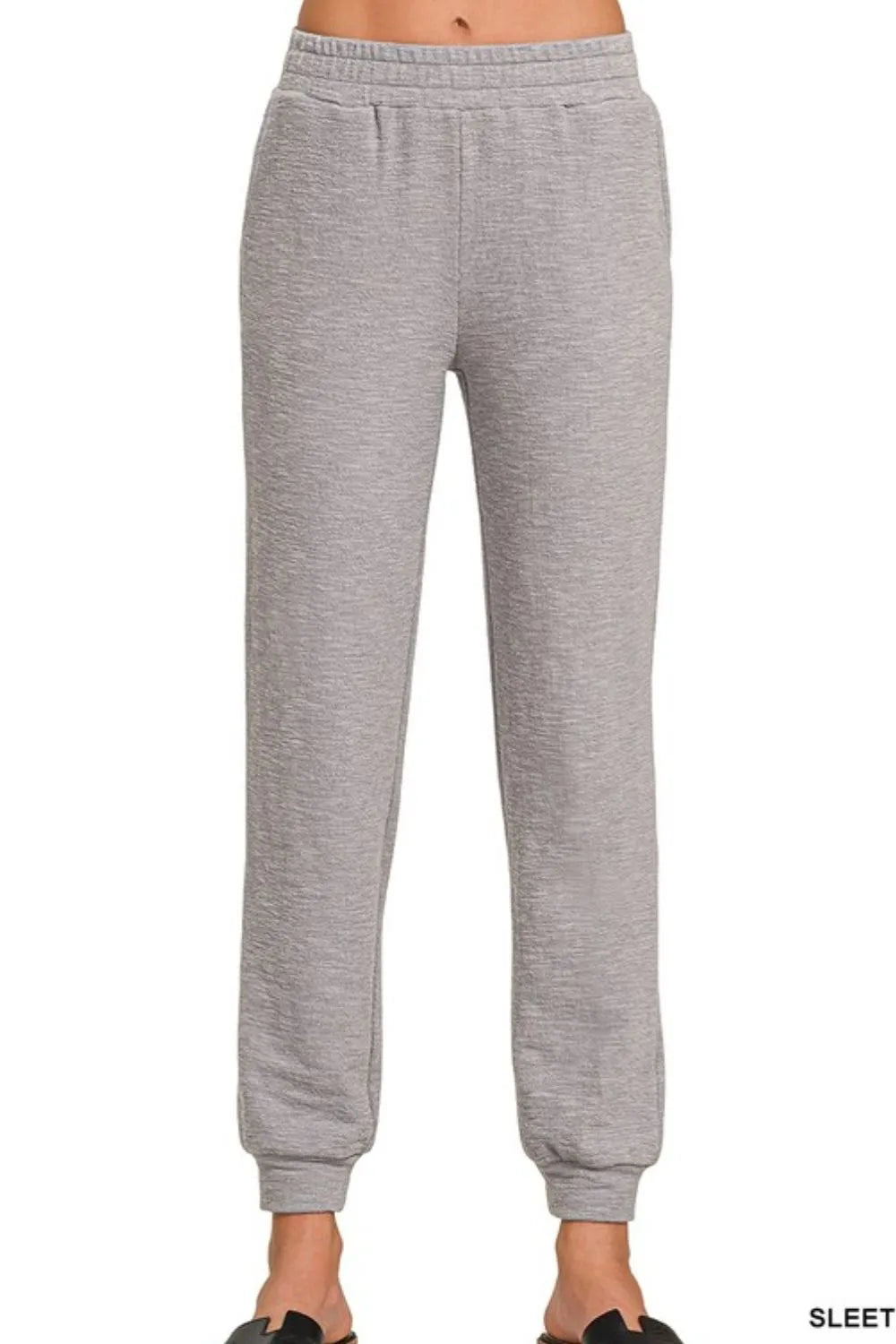 Sleet Zenana Cotton Slub Jogger Pants