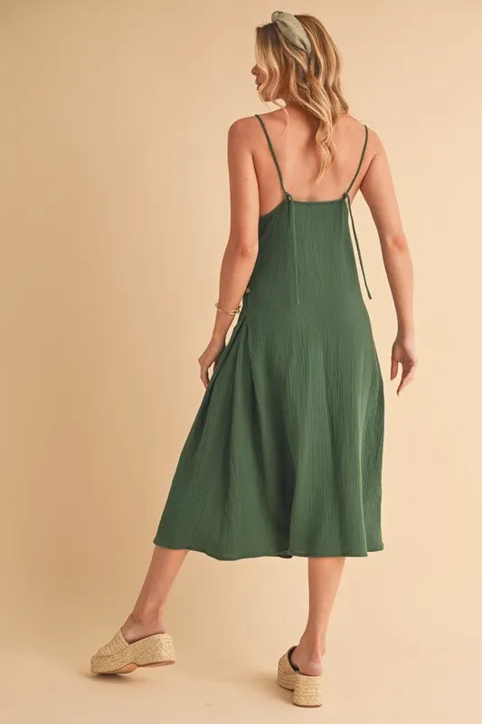Aemi Co Side Button Midi Cami Dress 2