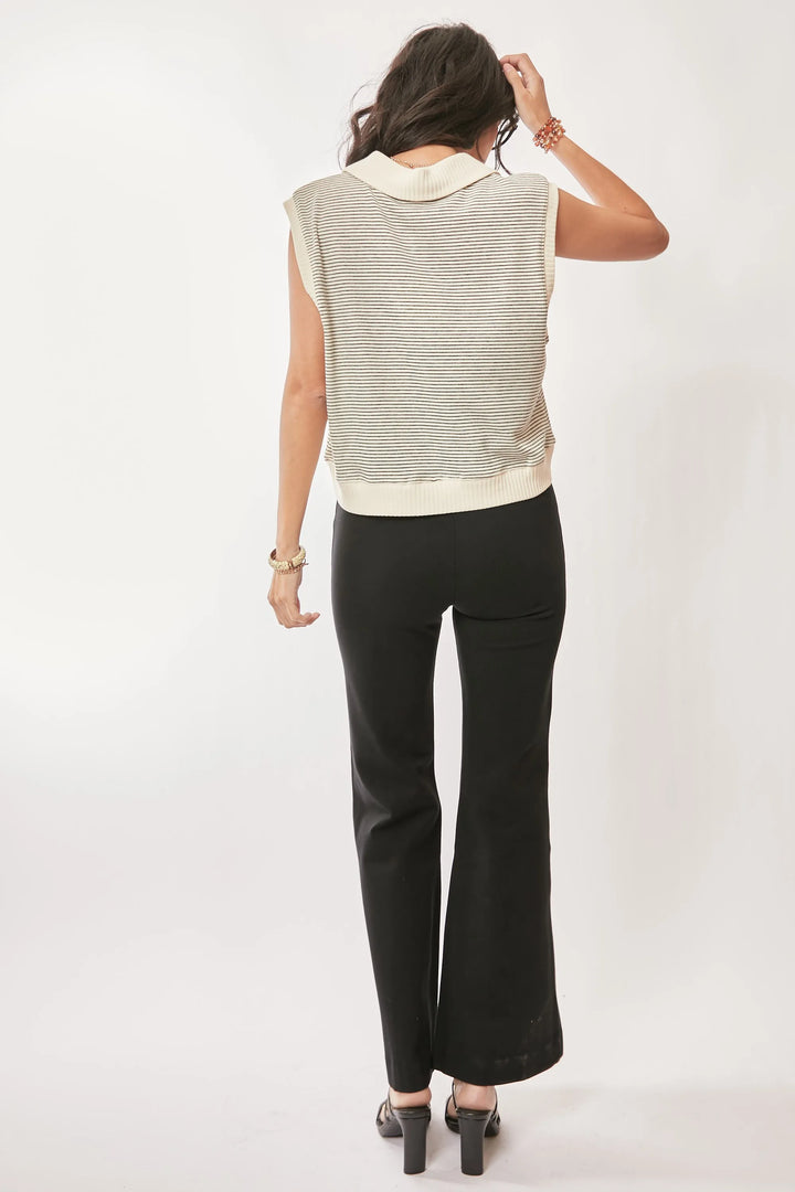 Davi Dani French Terry Boxy Fit Striped Sweater Vest