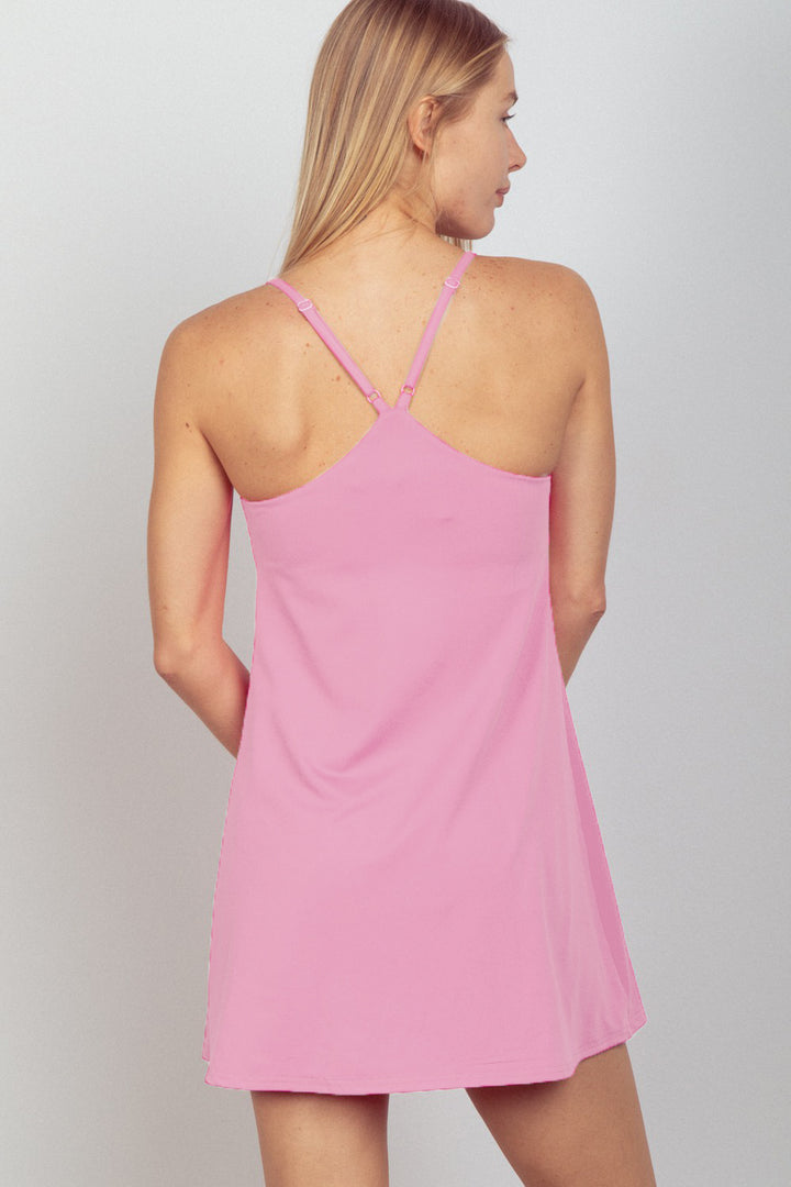 Mauve Very J Sleeveless Active Tennis Dress With Unitard Liner 1
