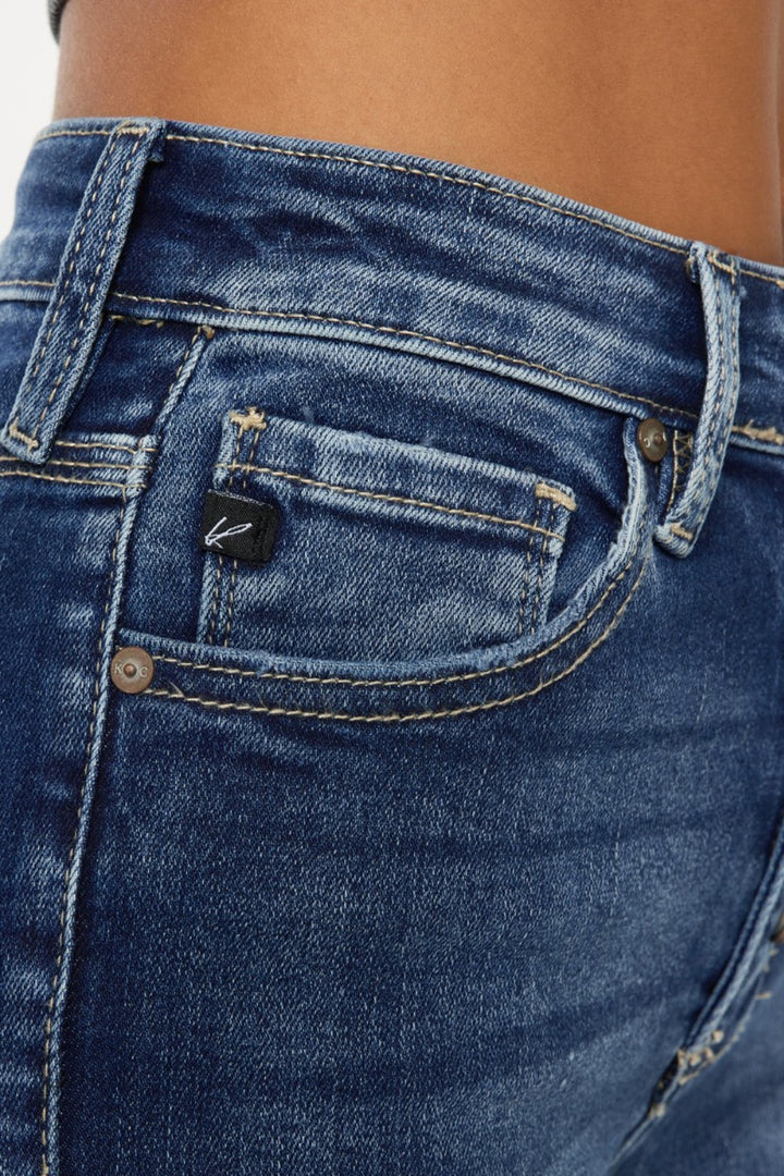 Medium Kancan Full Size Cats Whiskers Button Fly Denim Shorts