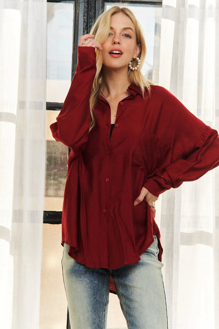 Adora Button Down Linen Shirt 1
