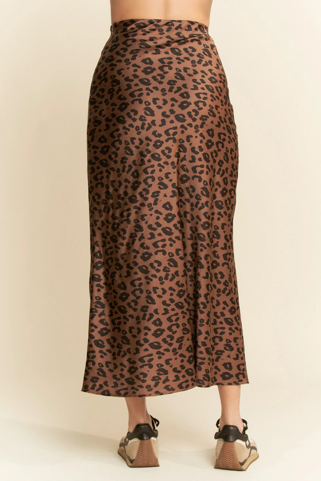Davi Dani Leopard Animal Print Long Length Skirt