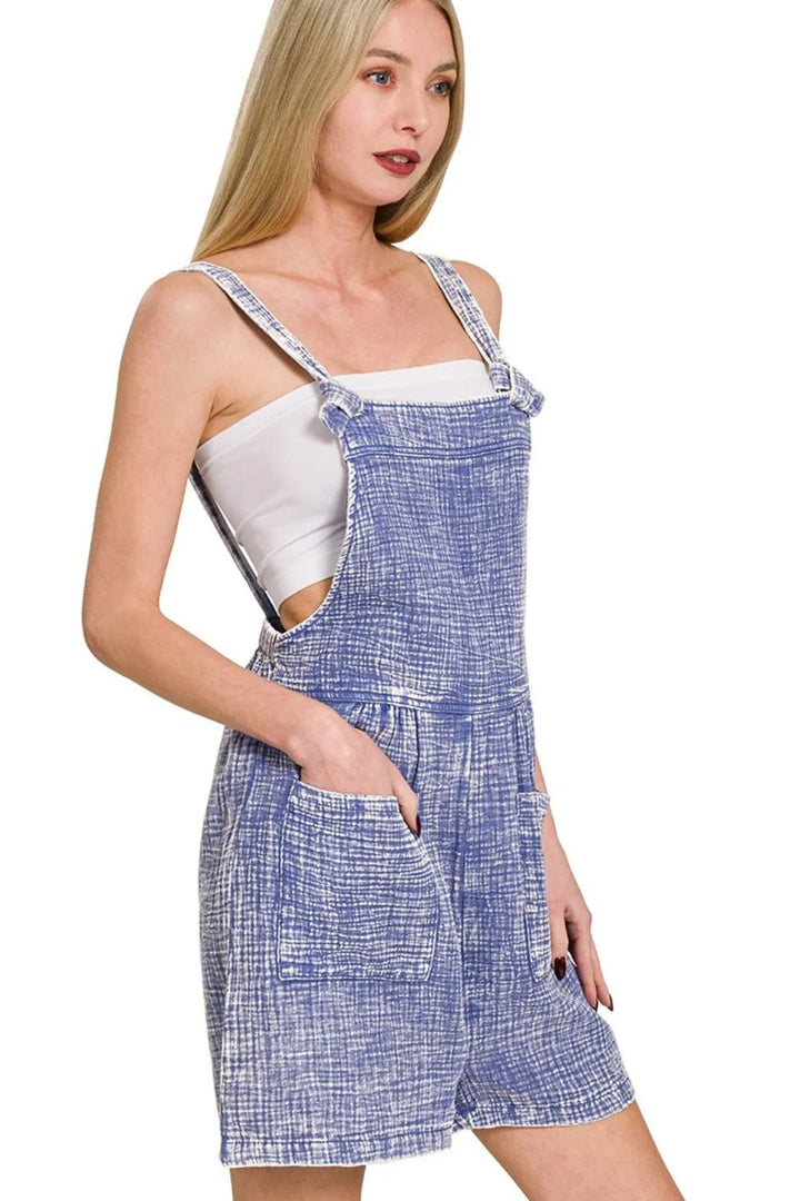 Marlin Zenana Woven Double Gauze Acid Washed Romper 4