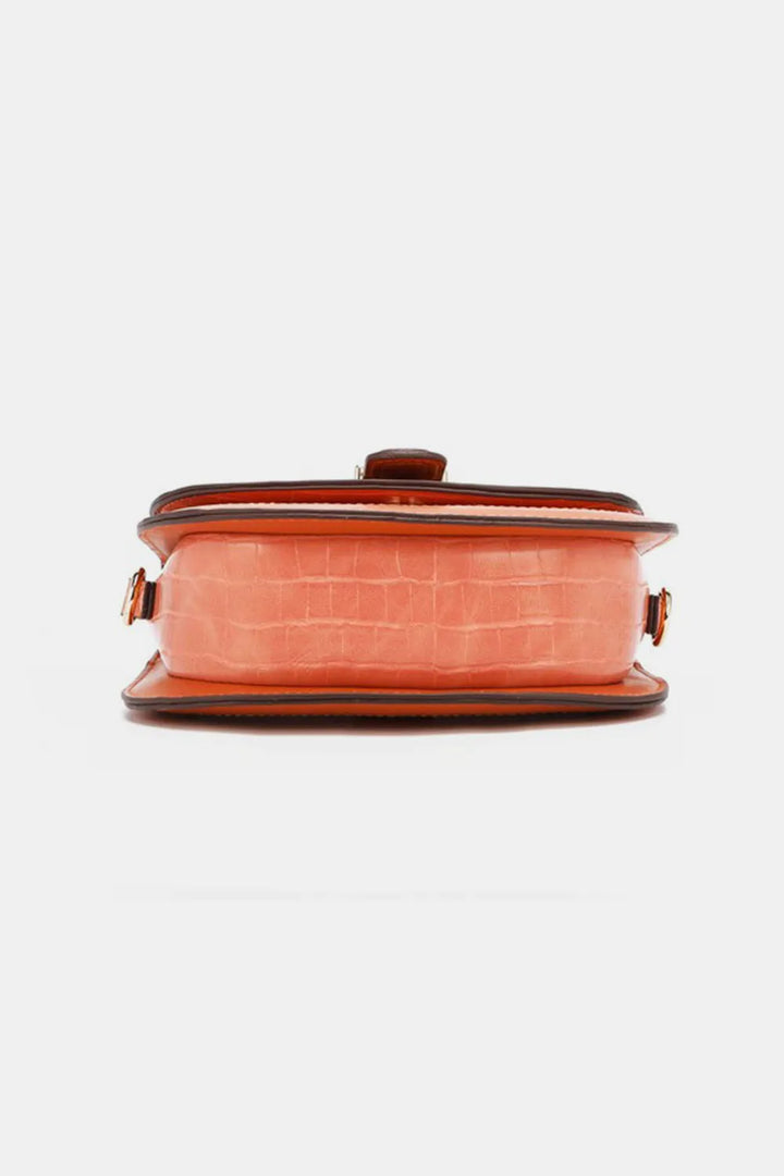 Nicole Lee Usa Croc Embossed Crossbody Bag