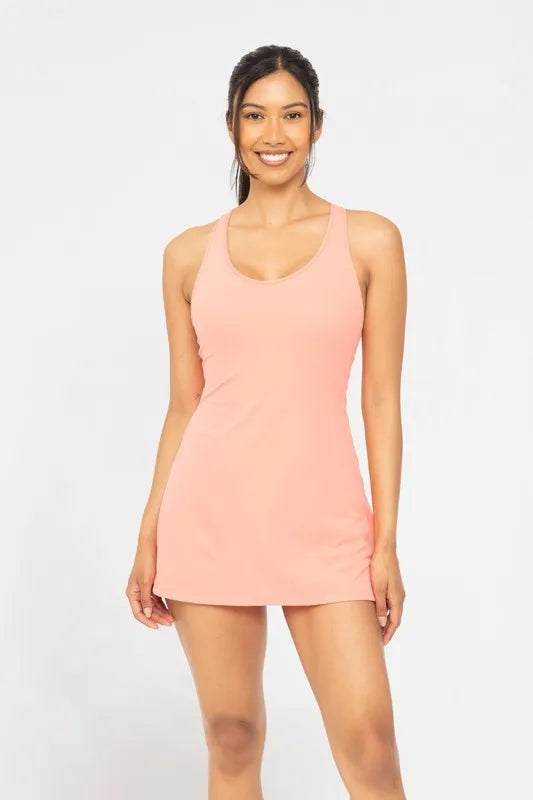 Watermelon Mono B Twist Racerback Fit And Flare Dress 1