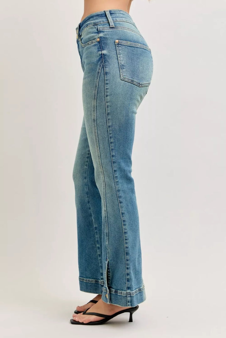 Md Judy Blue High Waist Vintage Wash Flare Jeans