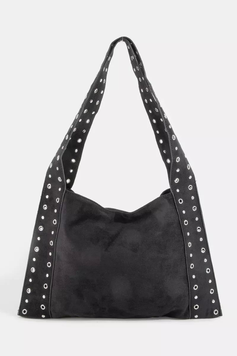 Sbk Fame Grommet Strap Suede Shoulder Bag