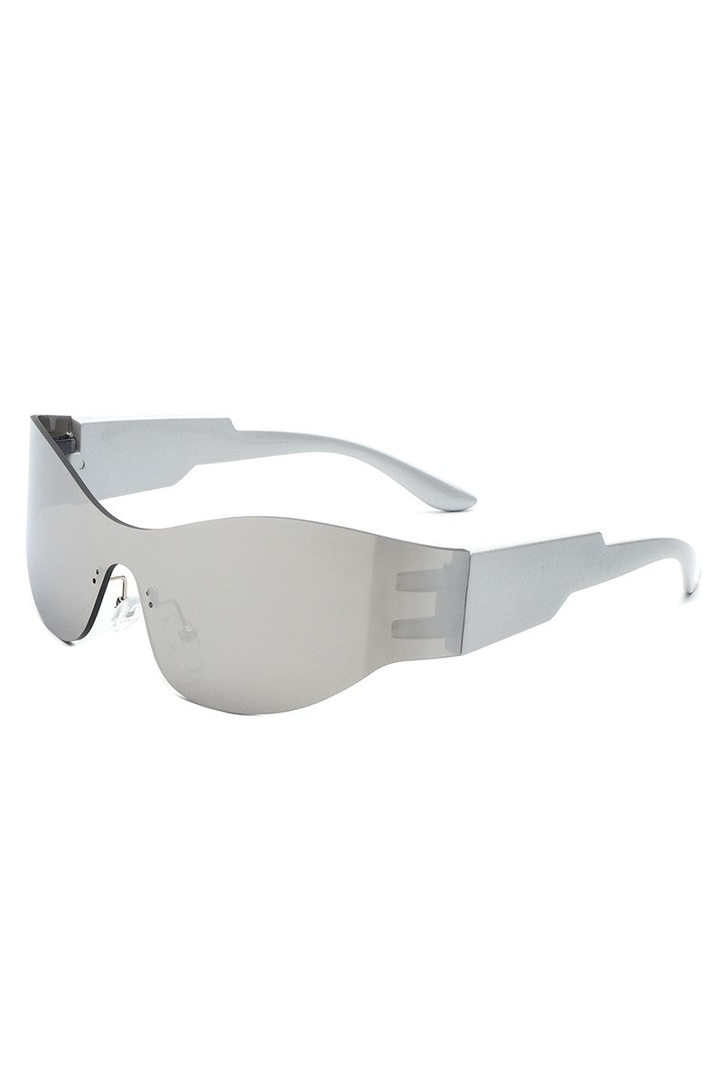Rimless Shield Futuristic Sunglasses