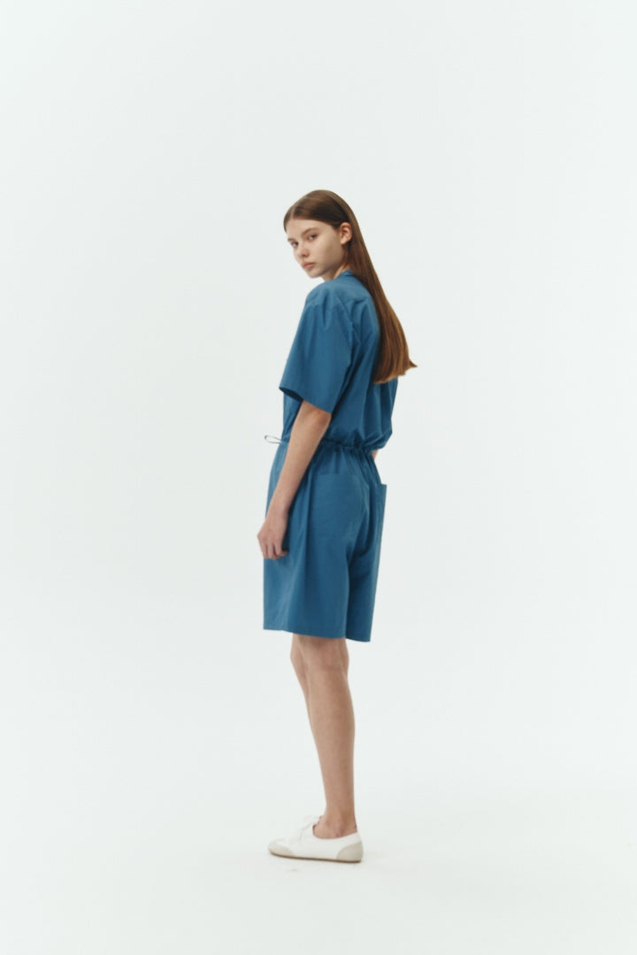 Navy Emma Solid Jumpsuit