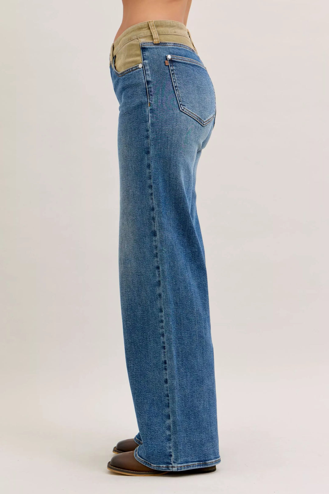 Md Judy Blue Mr Column Straight Jeans With Corduroy Waist