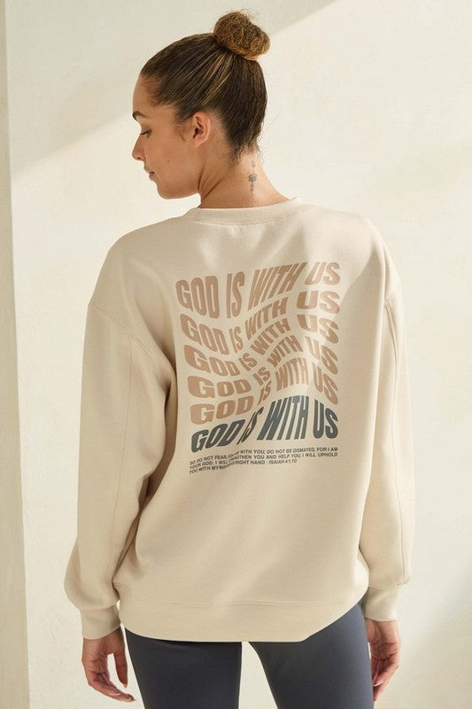 God Is With Us Ultra Comfy Pullover Sweatshirt 1