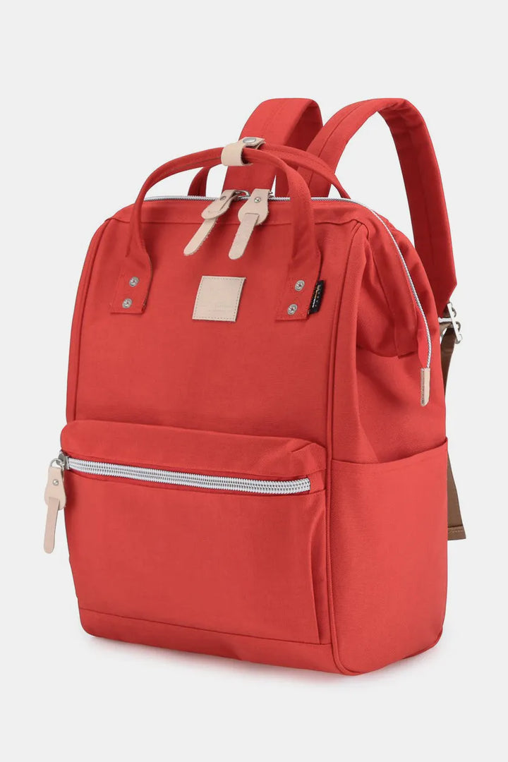 Red Himawari Waterproof Design Arcuate Shoulder Strap Backpack Bag With Handles