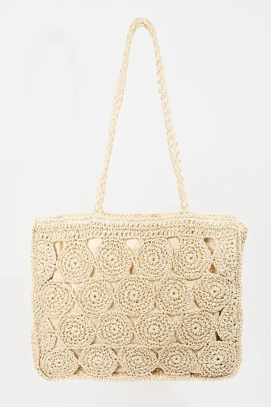 Fame Square Braided Pattern Tote Bag 1