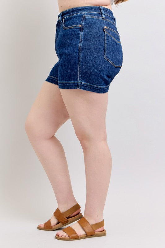 Judy Blue Plus Size High Waist Tummy Control Denim Shorts