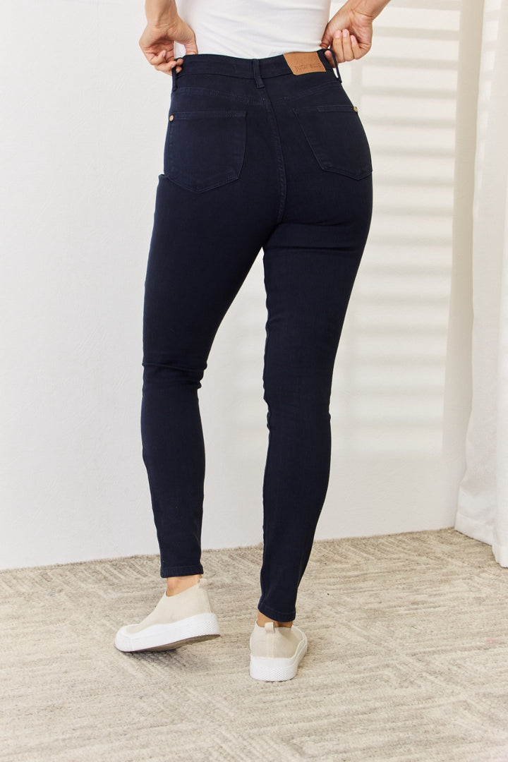 NAVY Judy Blue Full Size Garment Dyed Tummy Control Skinny Jeans