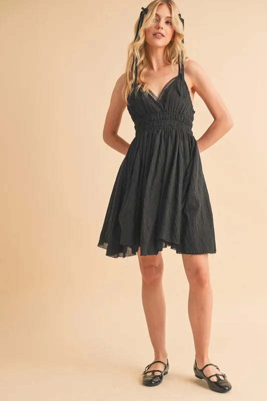 Aemi Co Lace Detail Mini Cami Dress