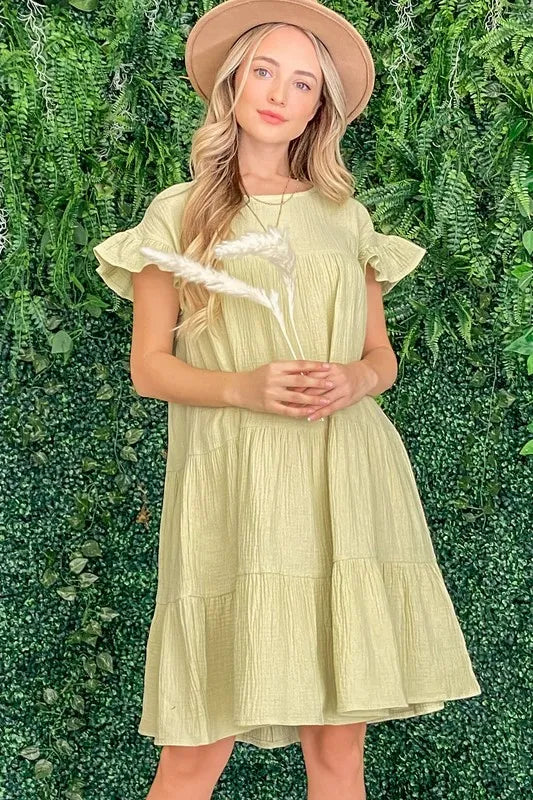 Sage And The Why Cotton Gauze Baby Doll Casual Dress