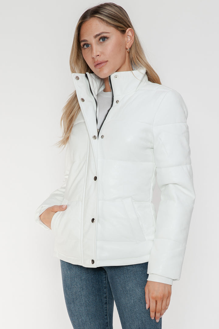 Ymi Pocketed Zip Up Turtleneck Puffer Jacket 1