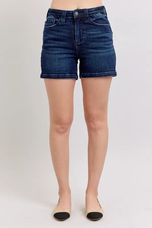 Md Judy Blue High Waist Back Flap Pocket Denim Shorts