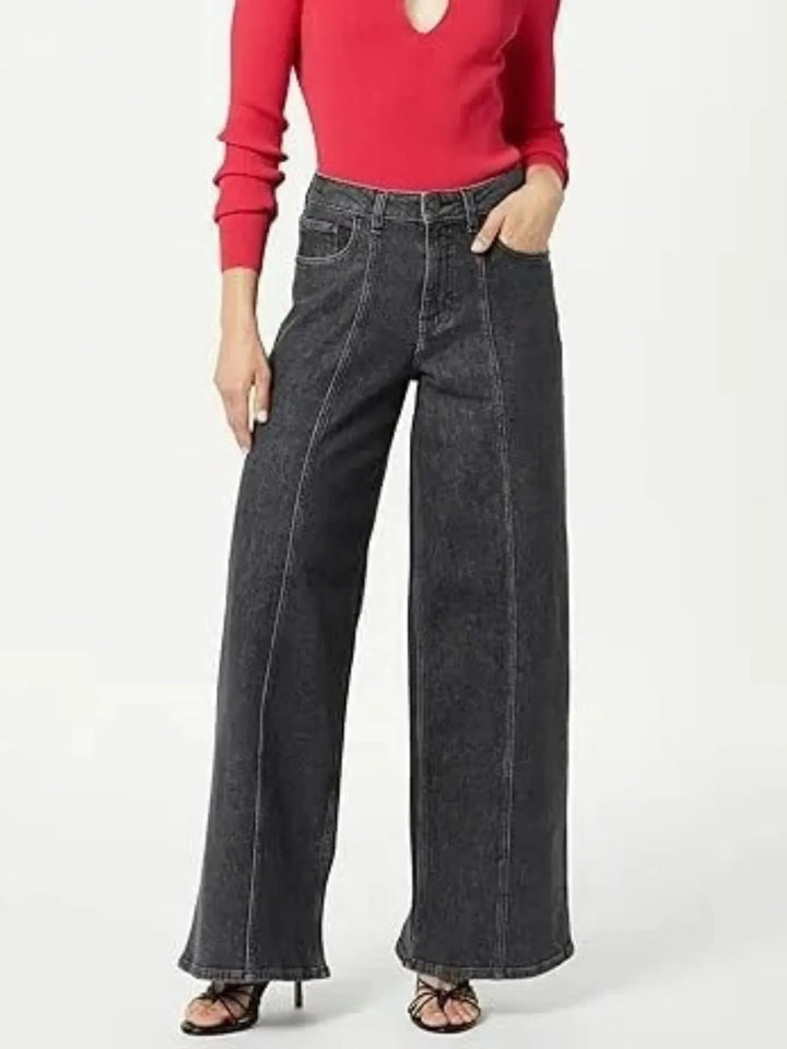 Dark Blue Full Size Wide Leg Jeans Plus Size