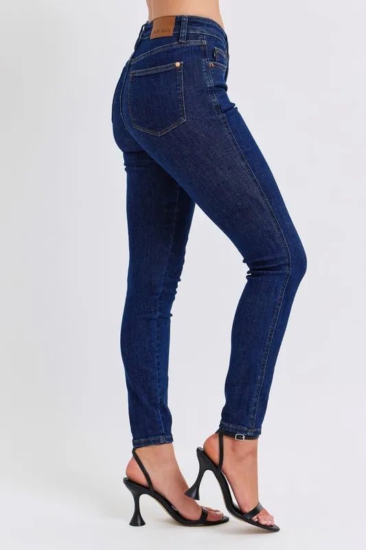 Dk Judy Blue Full Size Mid Rise Tummy Control Classic Skinny Jeans Plus Size