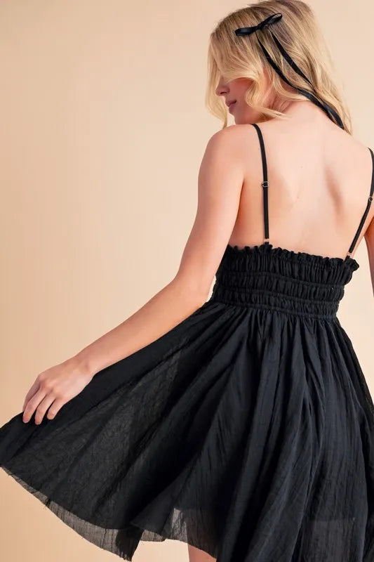 Aemi Co Lace Detail Mini Cami Dress