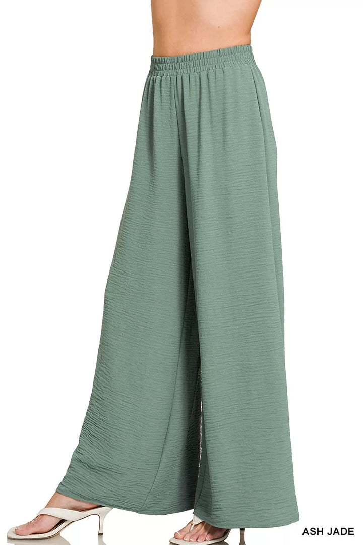 Ash Jade Zenana Woven Airflow Elastic Waistband Pants 1