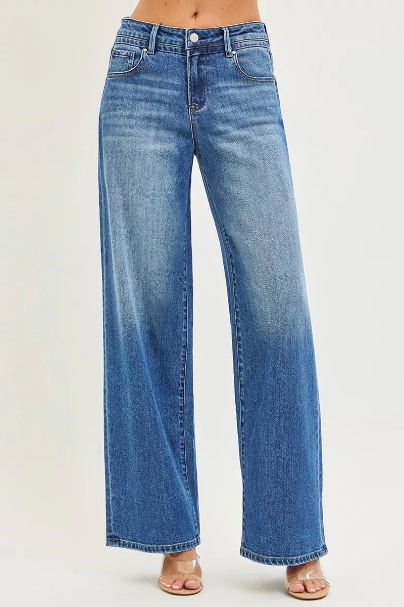 Medium Risen Slouchy Baggy Jeans With Pockets
