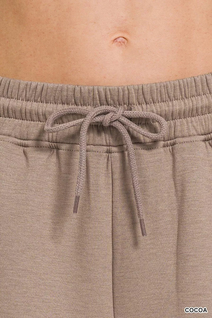 Zenana Scuba Elastic Waistband Shorts With Pocket 2