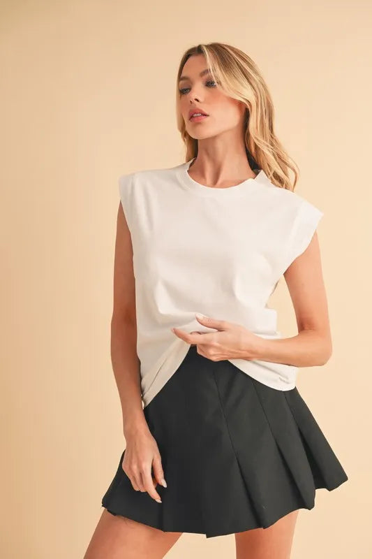 Aemi Co Solid Color Round Neck Tank