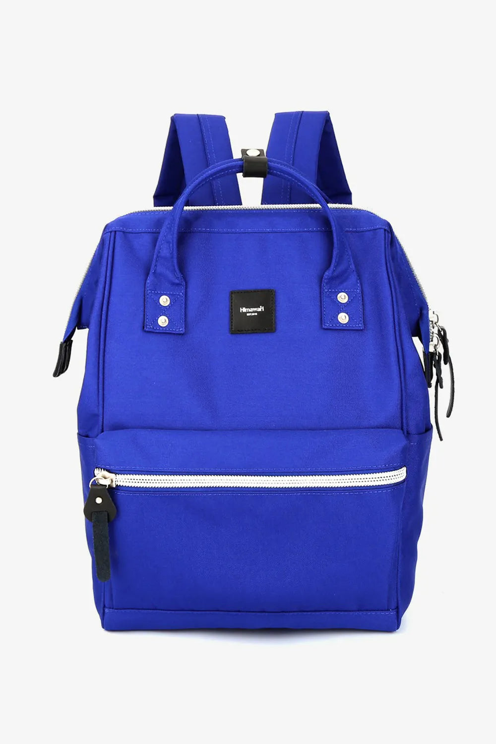Mocha Himawari Water Resistant Canvas Backpack Bag With Side Pockets