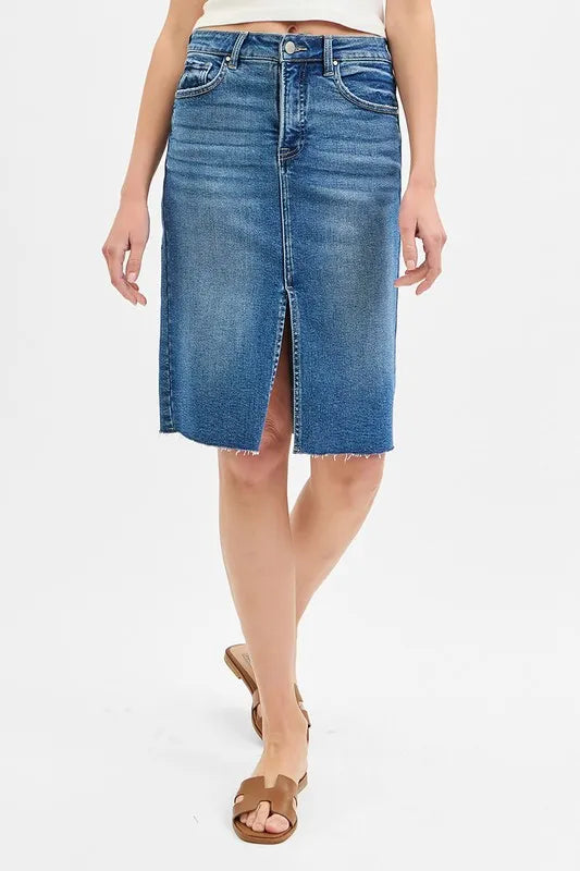 Medium Risen High Rise Front Slit Pencil Skirts