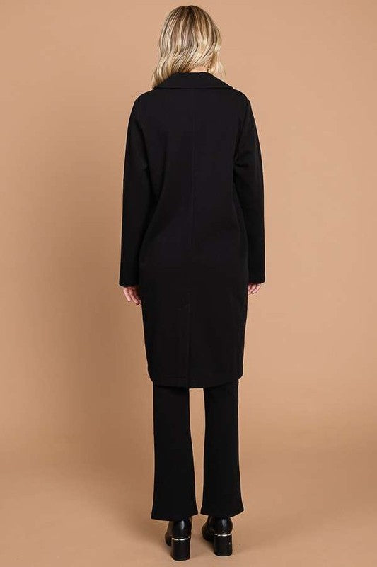 Black Culture Code Double Breast Lapel Collar Coat