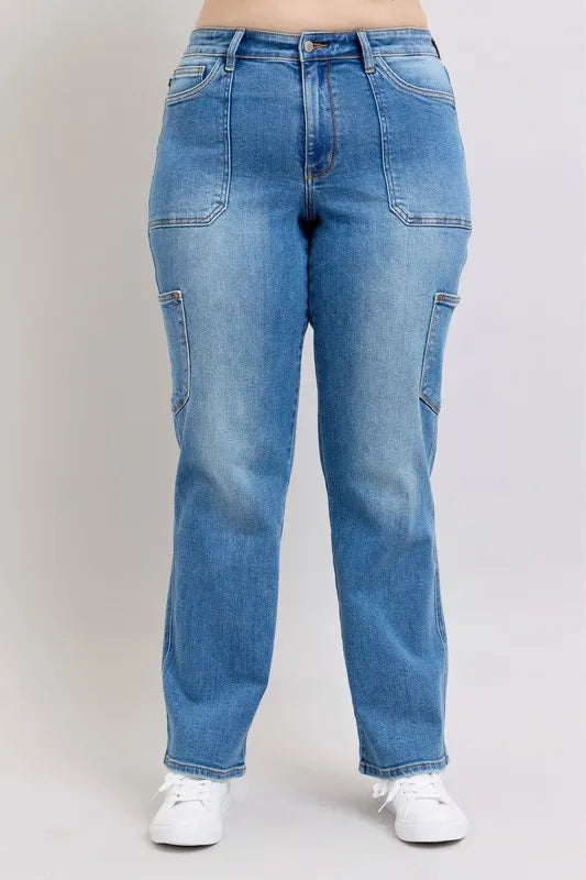 Md Judy Blue Full Size High Waist 90S Straight Jeans Plus Size