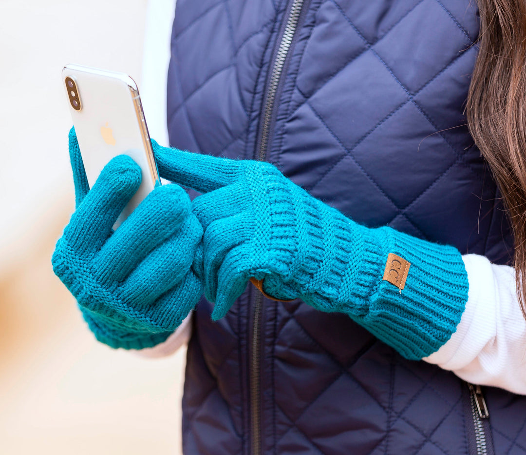 Teal C C® Knit Touch Gloves
