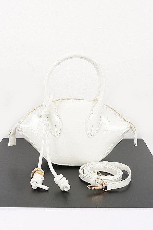 Patent Leather Top Handle Small Clutch