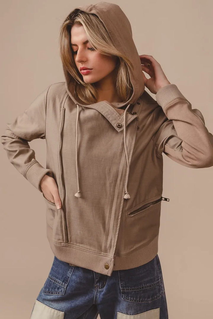 Bibi Textured Woven Rider Jacket
