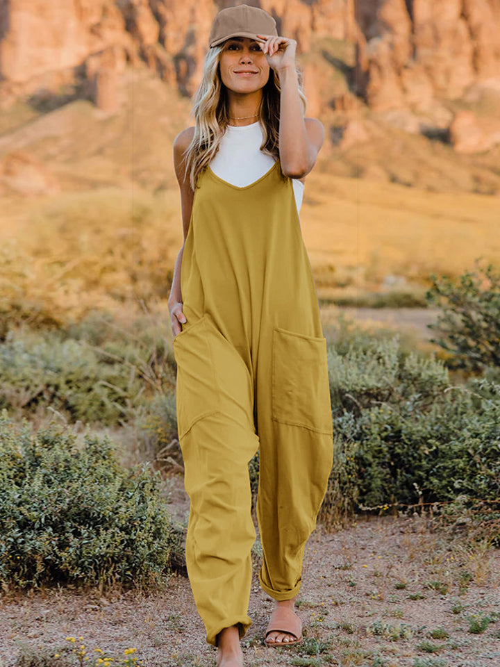 Coral Double Take Full Size Sleeveless V Neck Pocketed Jumpsuit 2
