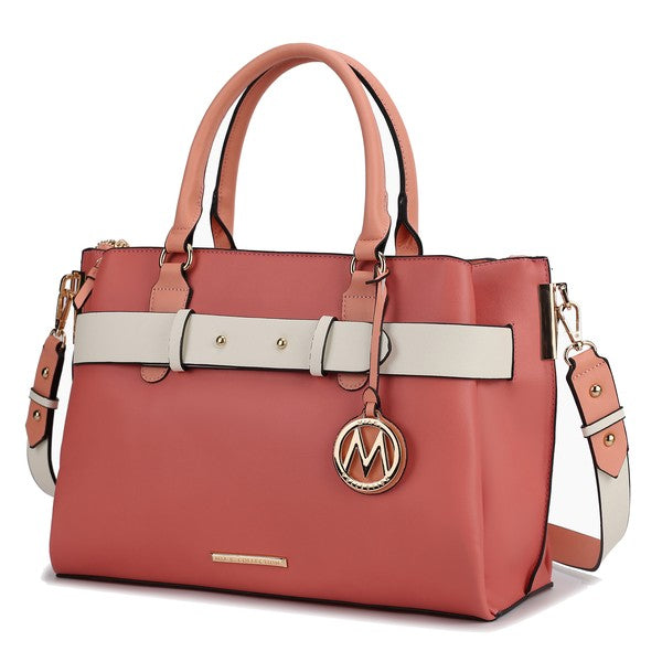 Blue Mkf Jamie Womens Satchel Bag By Mia K