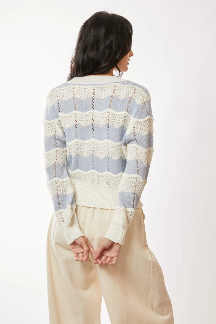 Davi Dani Button Up Front V Neckline Cardigan Sweater