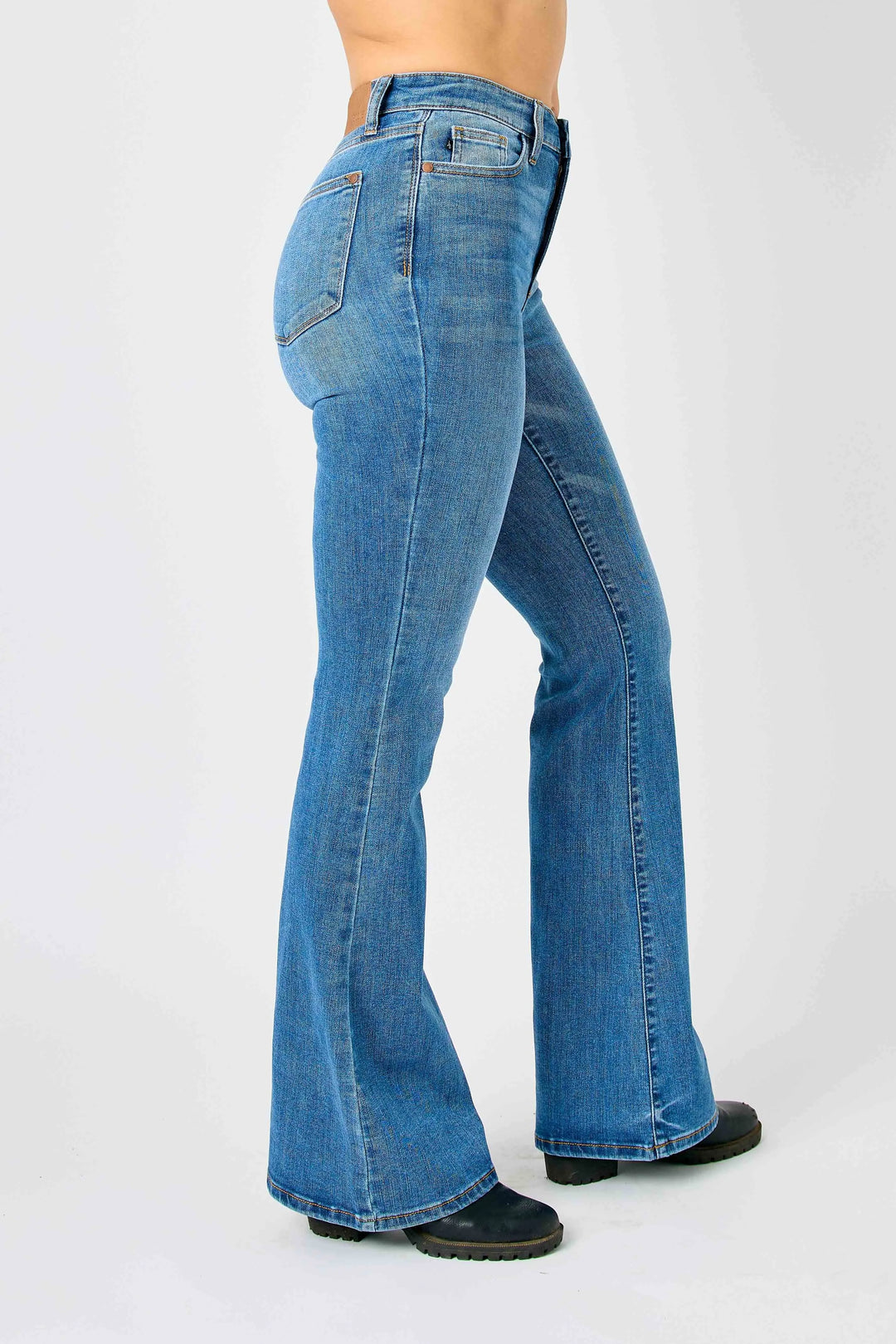 Md Judy Blue Full Size Hw Classic Flare Jeans Plus Size