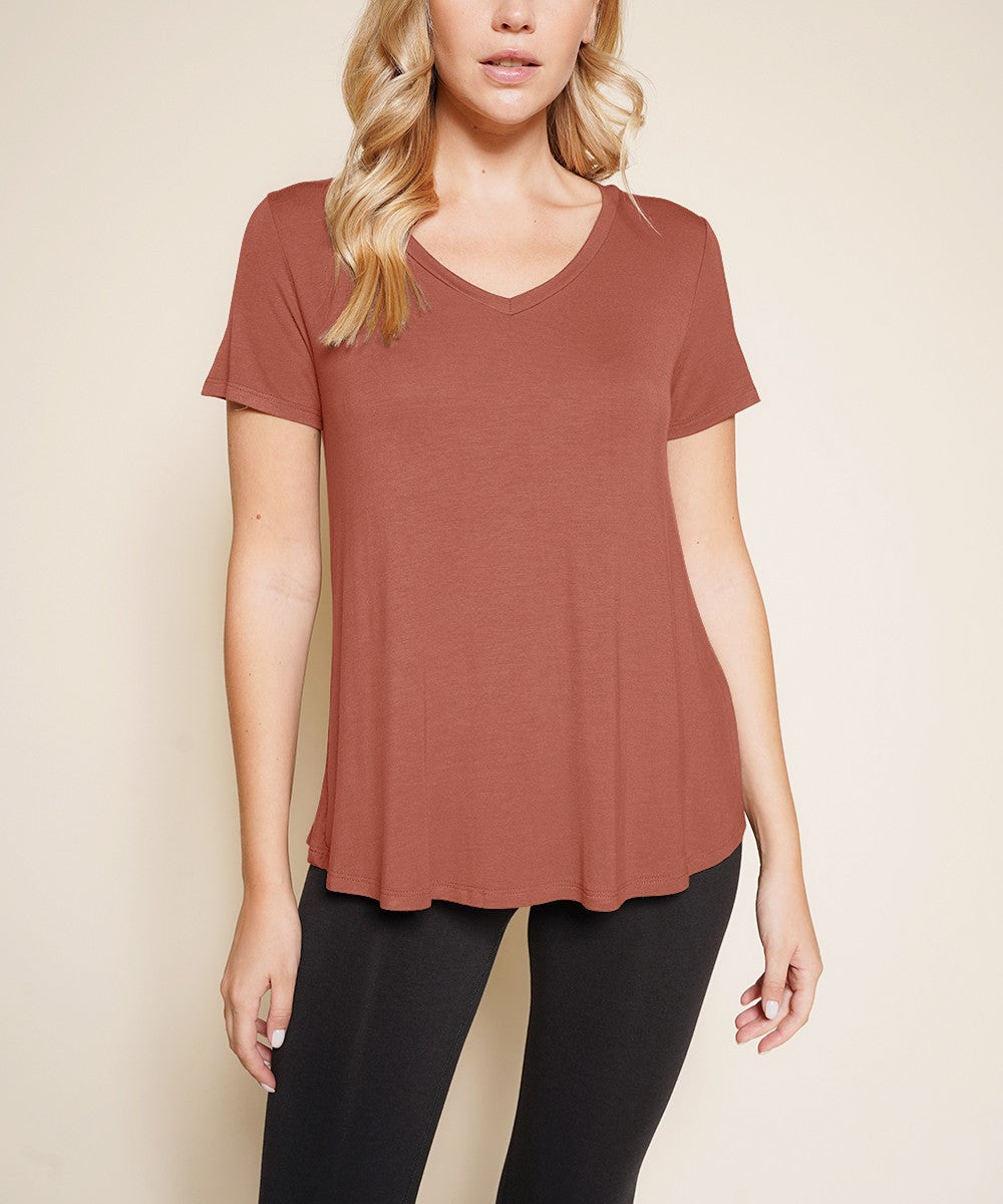Slate Navy Bamboo Classic V Top