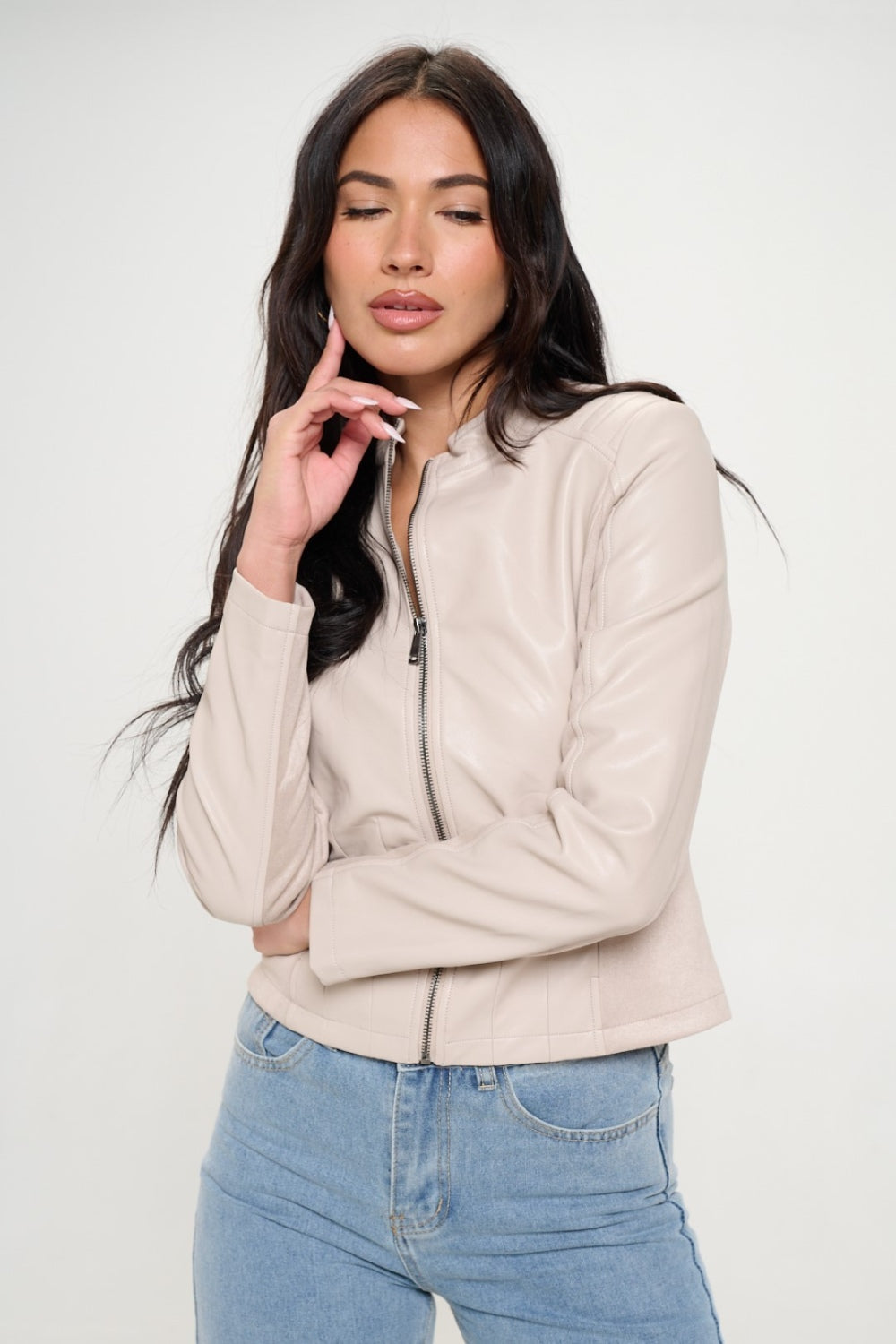 Cream Coalition La Zip Up Vegan Moto Jacket 1