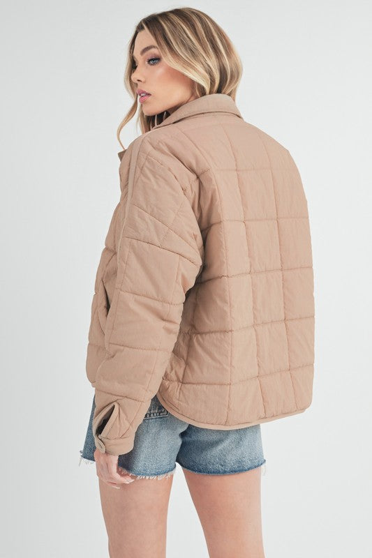 Aemi Co Quilted Zip Up Puffer Jacket 1