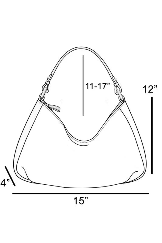 Fame Larger Leather Crescent Shoulder Bag